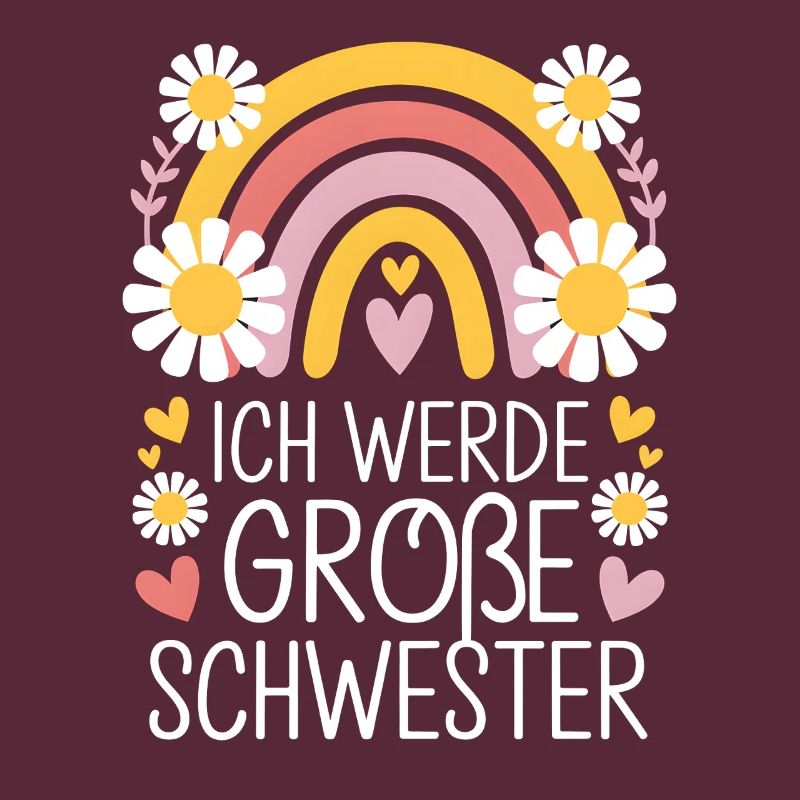 Ich Werde Große Schwester Regenbogen Boho