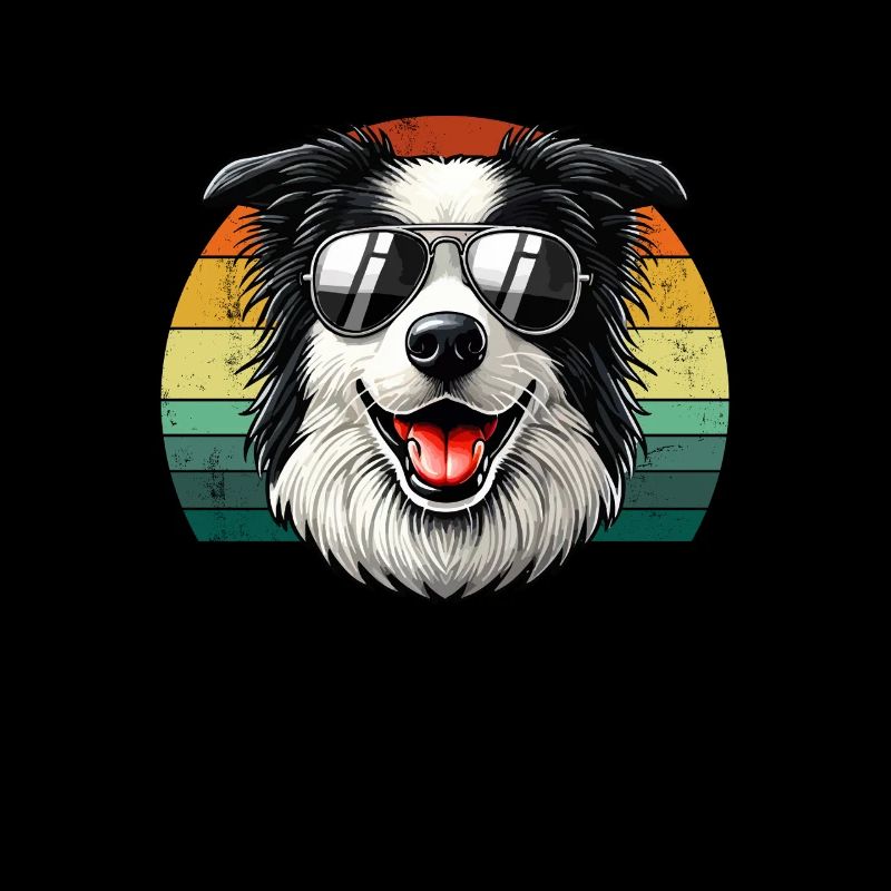 vintage Border Collie Dog