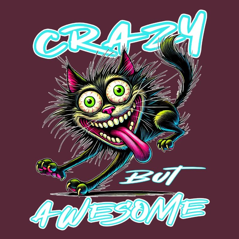 Crazy but Awesome Katze Comic Stil