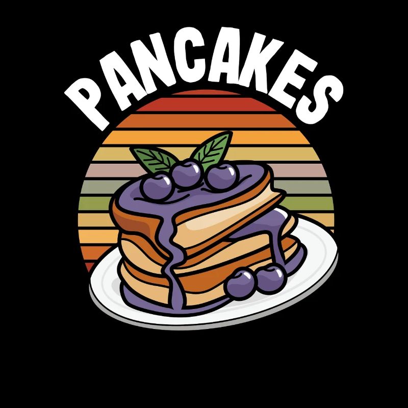 Delicious pancakes with berries and strips