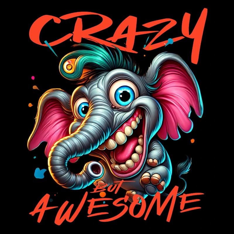 Crazy but Awesome Zebra Comic Style