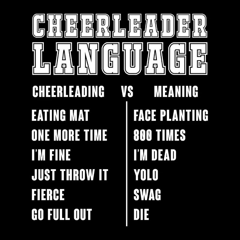 Cheerleading Language Team Spirit Cheering