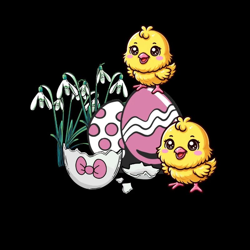 Easter Easter Eggs Chick Kids Baby