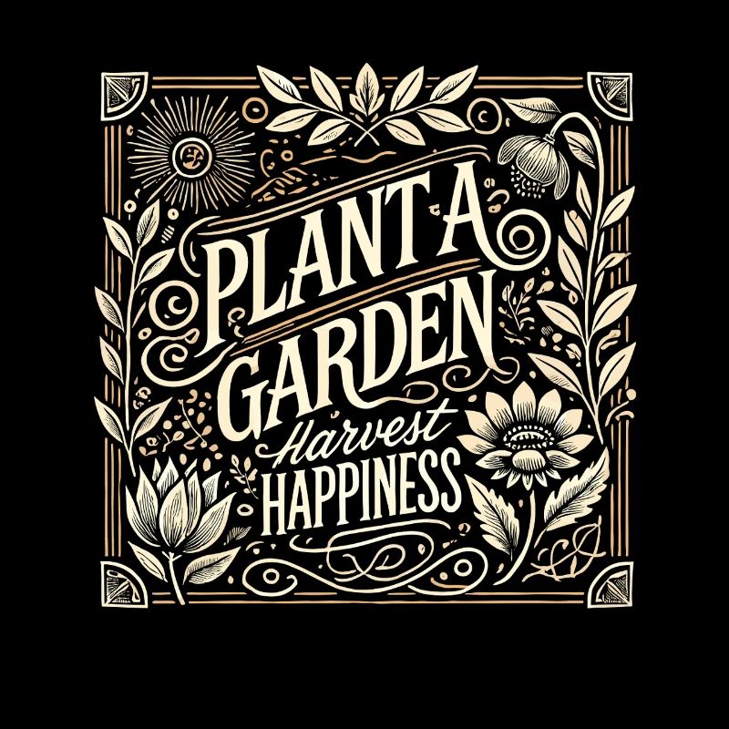 Pflanzen Sie einen Garten Ernten Sie das Glück