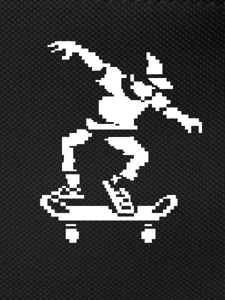 Skateboarder Pixel Graphic