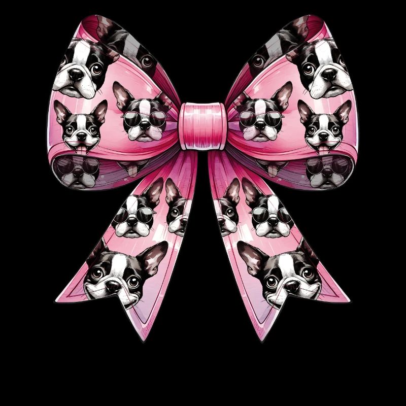 Coquette Bow Boston Terrier Chien Maman