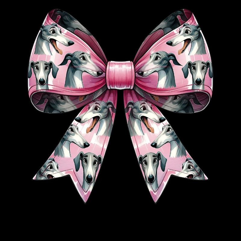 Coquette Schleife Windhund Hundemutter Muster Rosa