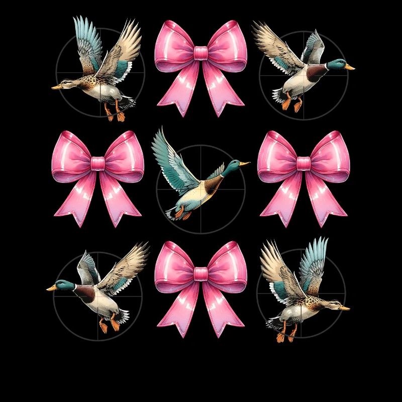 Coquette Arc Canard Chasse Chasseur Ruban Rose Maman