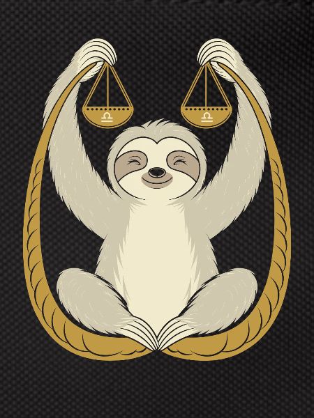 Libra Zodiac Sloth Balance