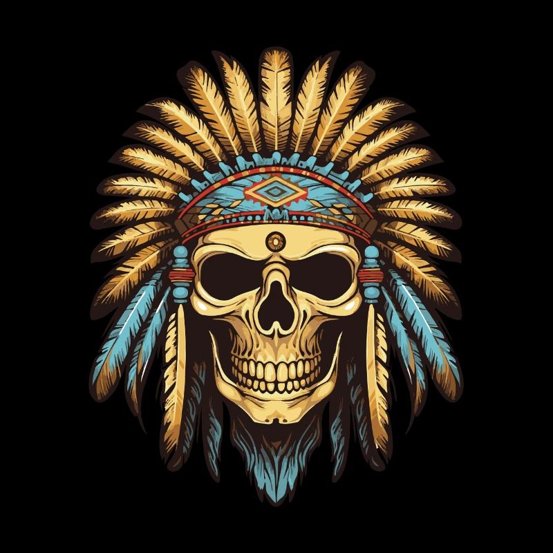 Apache Indianer Häuptling Totenkopf