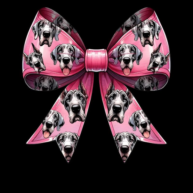 Coquette Bow Great Dane Dog Mom Pattern