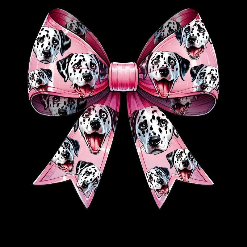 Coquette Bow Dalmatian Dog Mom Pattern Pink