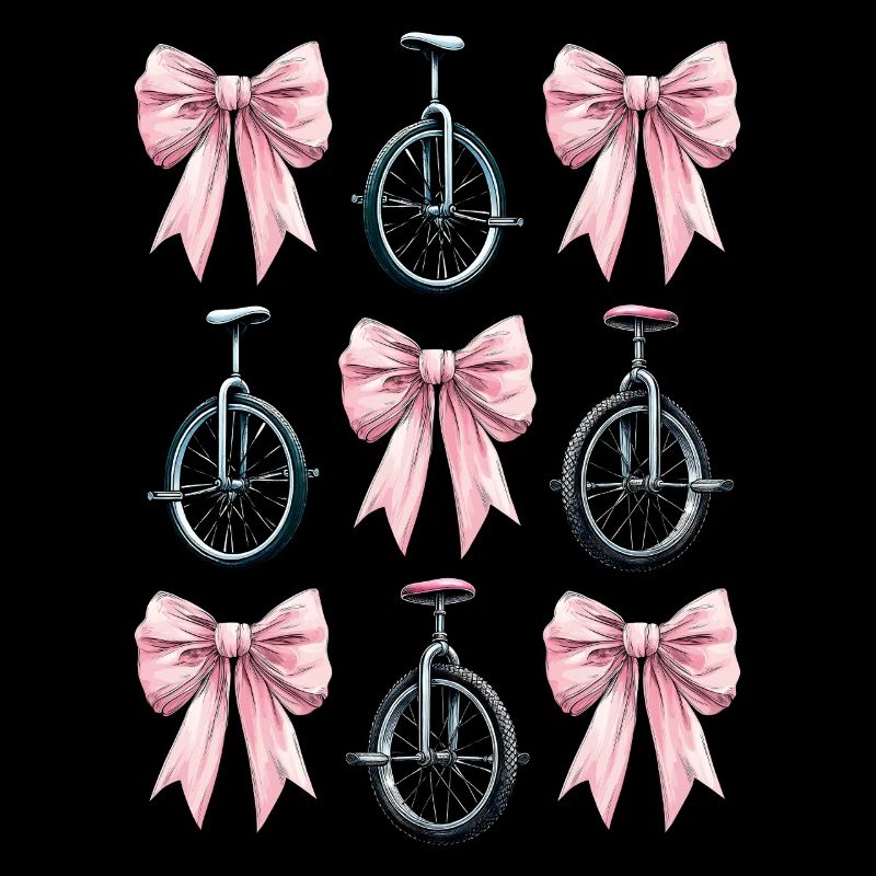 Coquette Bow Unicycle monocycle maman rose