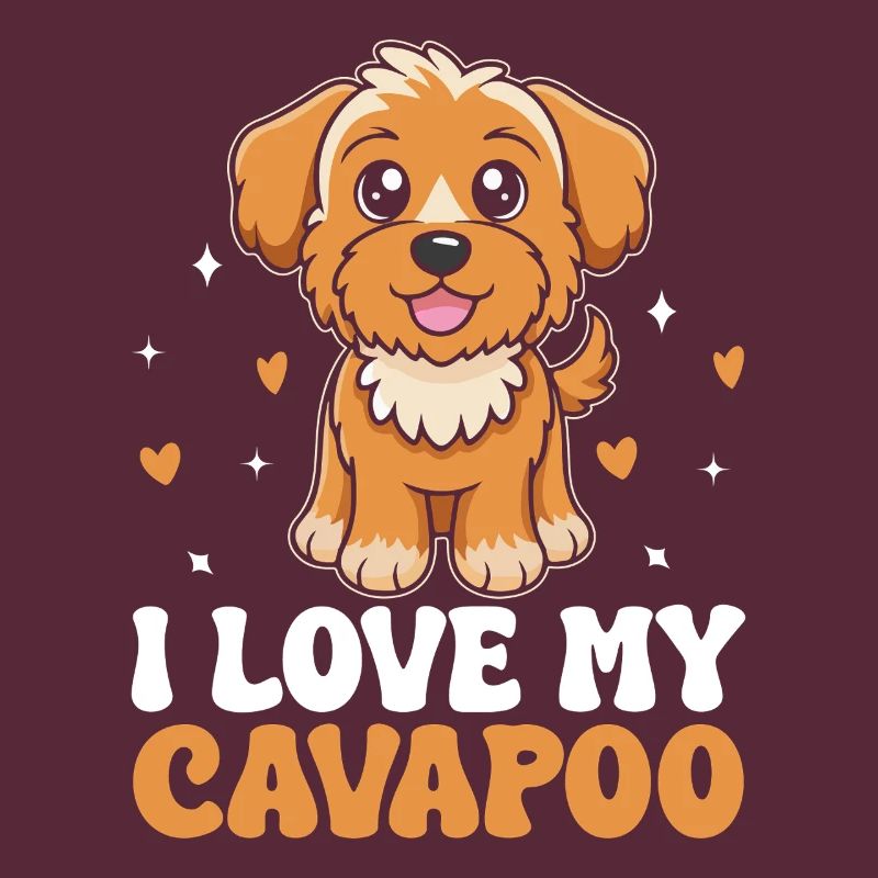 J’adore mon cavapoo cavadoodle drôle de troupeau d’animaux de compagnie