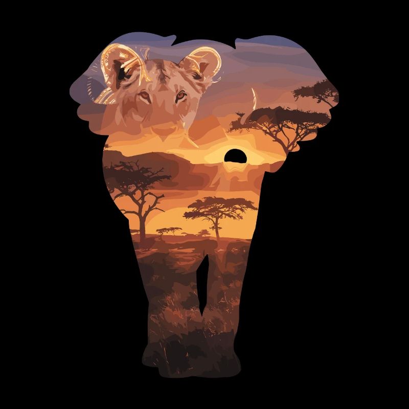 Coucher de soleil majestueux dans la savane avec