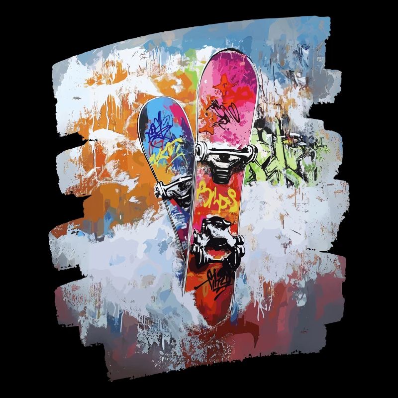 Snowboarder Pulverschnee