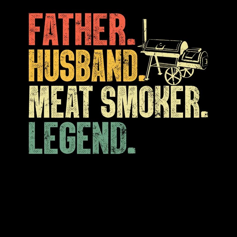 Vater Ehemann Fleisch Smoker Retro Grillen