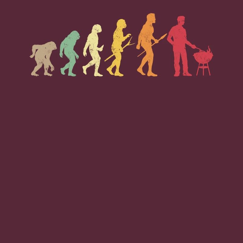 Evolution des BBQ-Grillens Retro-Fleischräucherns