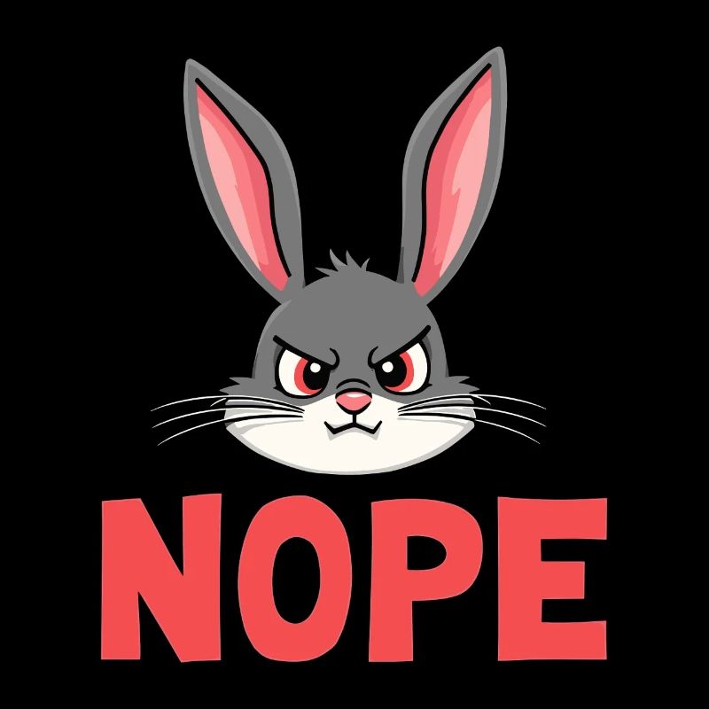 Grumpy Bunny Sarcastic Animal Design
