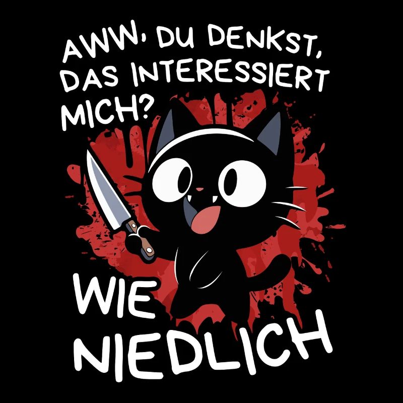 Katze mit Messer – Süß, aber absolut gefährlich
