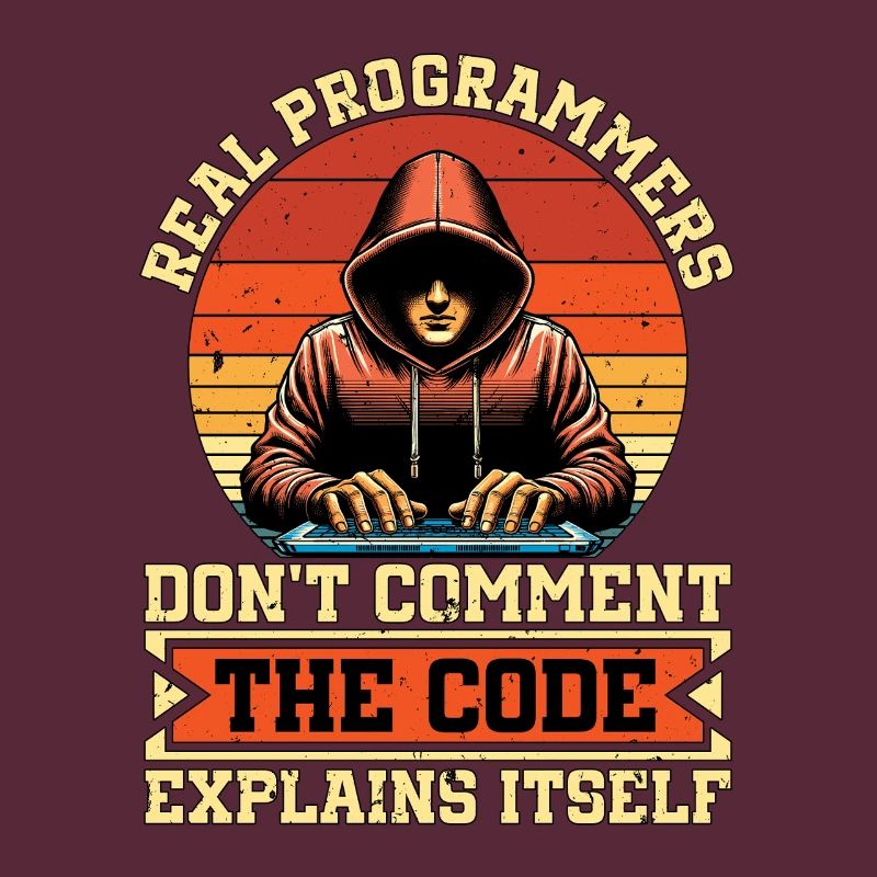 Coder Real Programmers Don't Comment Web Developer