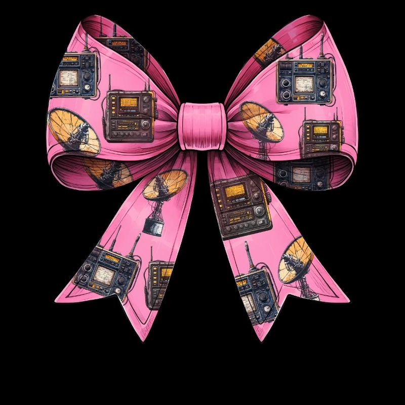 Coquette Bow Ham Radio Pattern Operator
