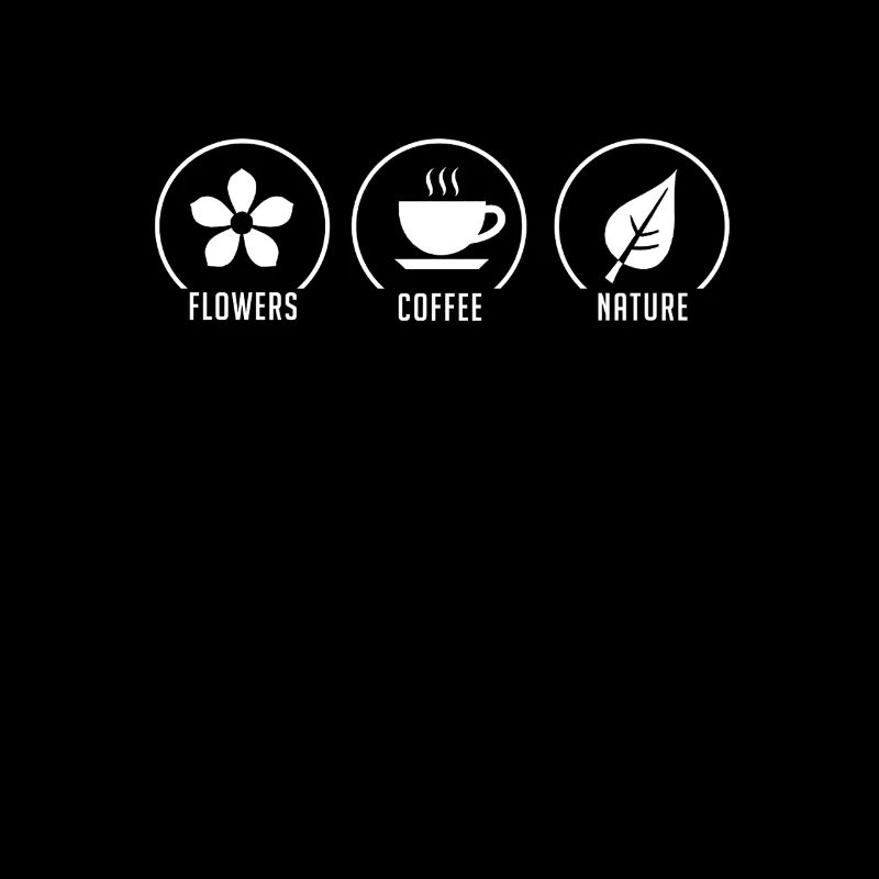 Fleurs Café Nature Icône Set