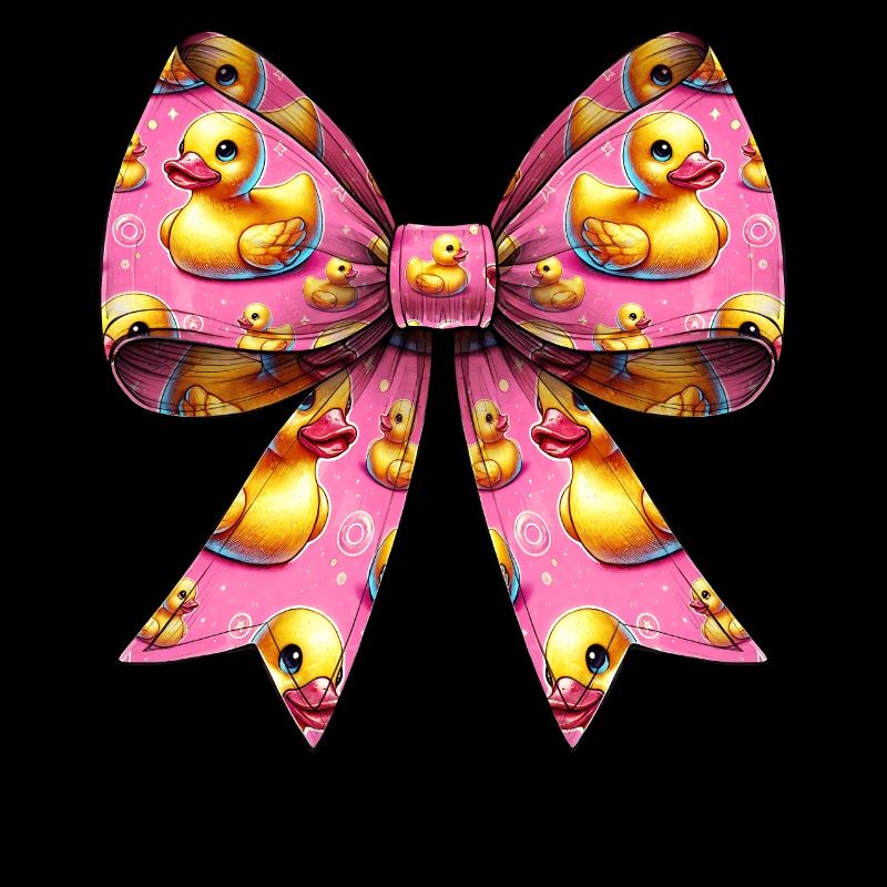 Coquette Bow Gummiente Ducky Pattern Mom
