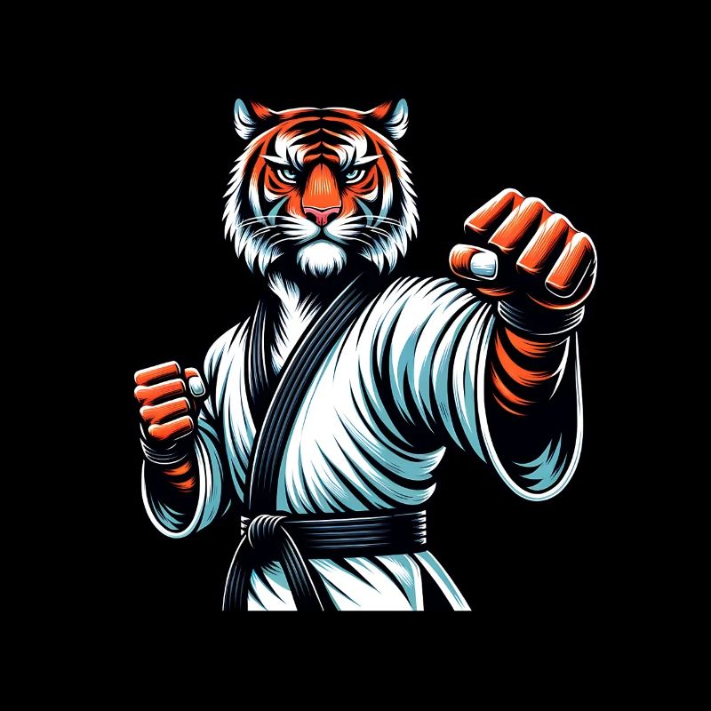 Karate Tiger Im Kampfmodus