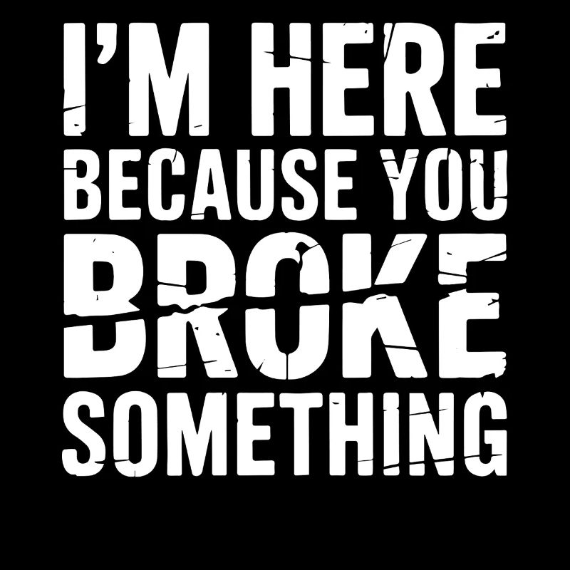 I'm Here Because You Broke Something Funny