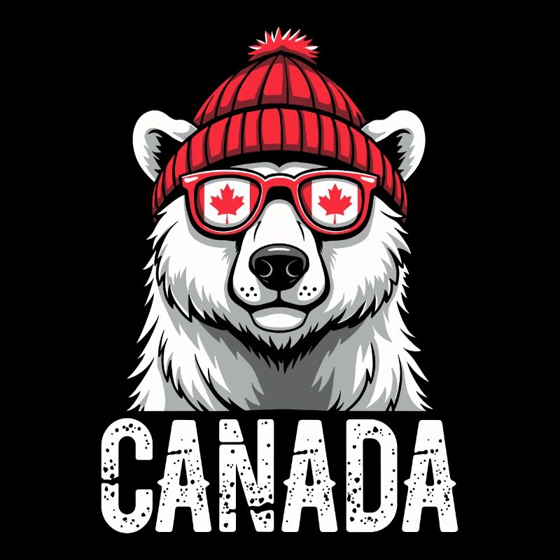 Canada Bear with Cap and Maple Style