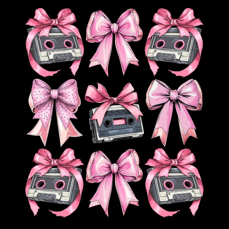 Coquette Bow Cassette Strap 80s Retro
