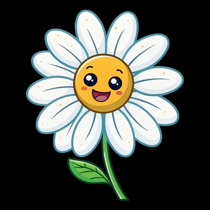 Funny daisy with face flowers