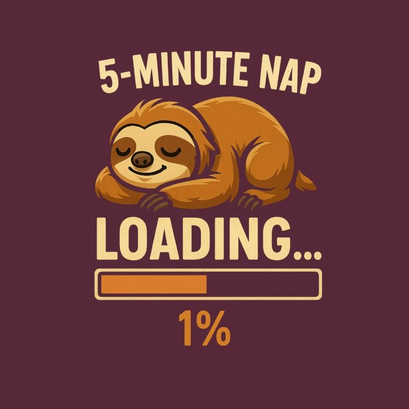 5-Minute Nap Loading… Sloth Progress-Bar Cute