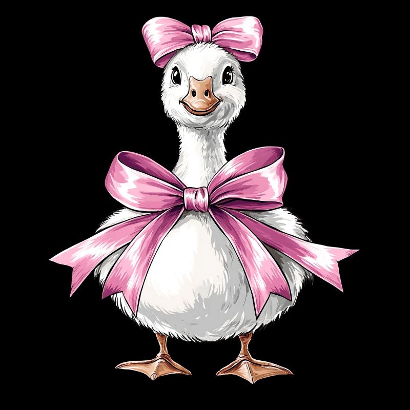 Coquette Bow Goose Duck Mom Girl Pink Muttertag