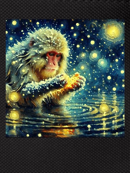 Snow Monkey Starry Night