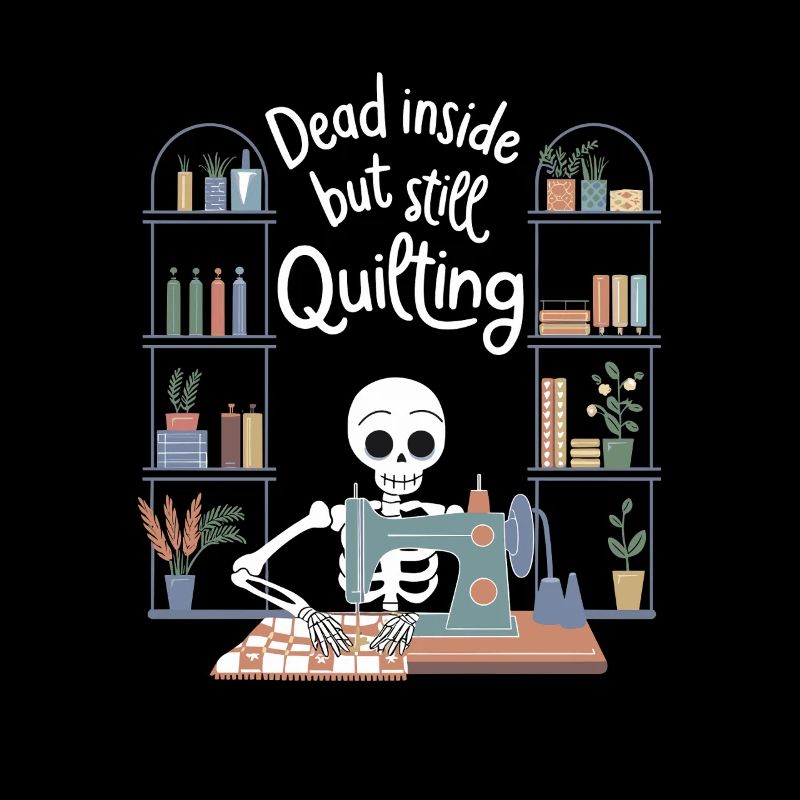 Dead Inside but Still Quilting Funny Quilting
