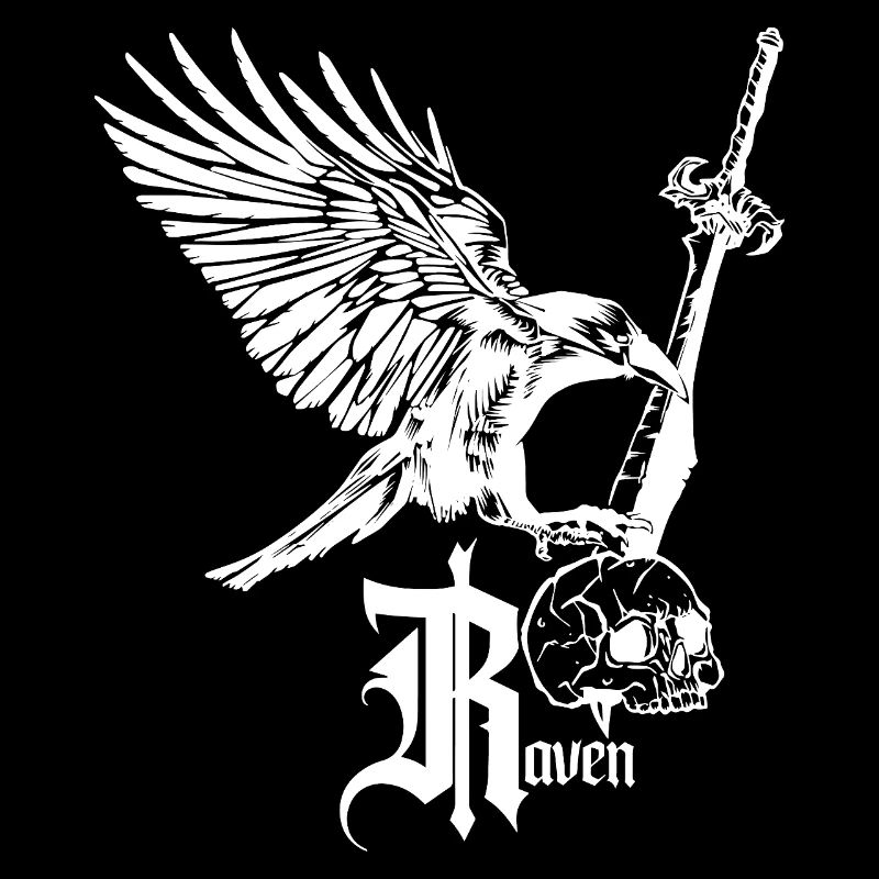 Raven on Sword – Dark and Mystical Design