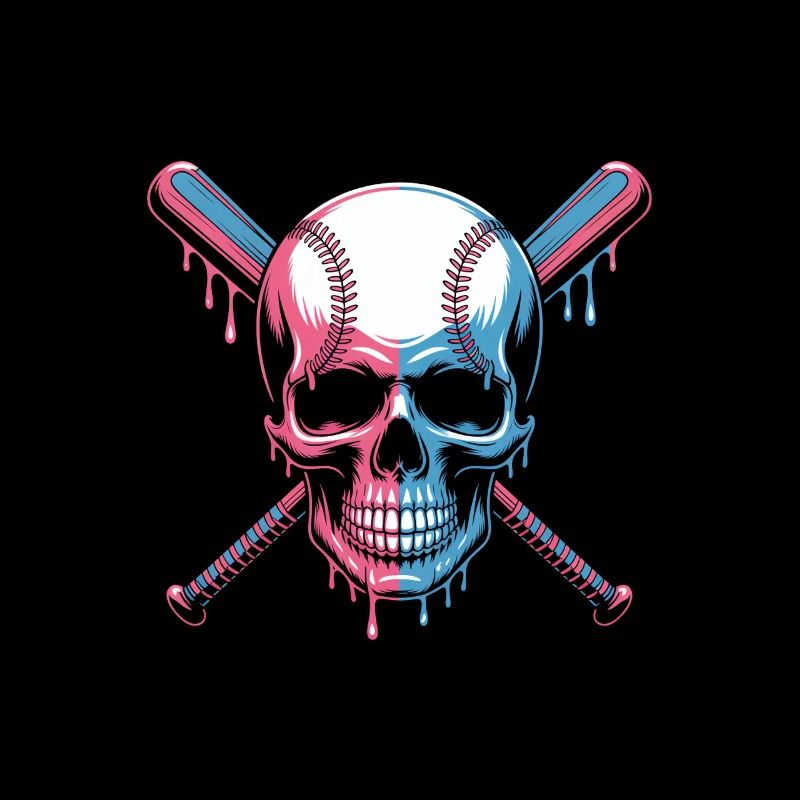 Baseball Skull Batte de Baseball