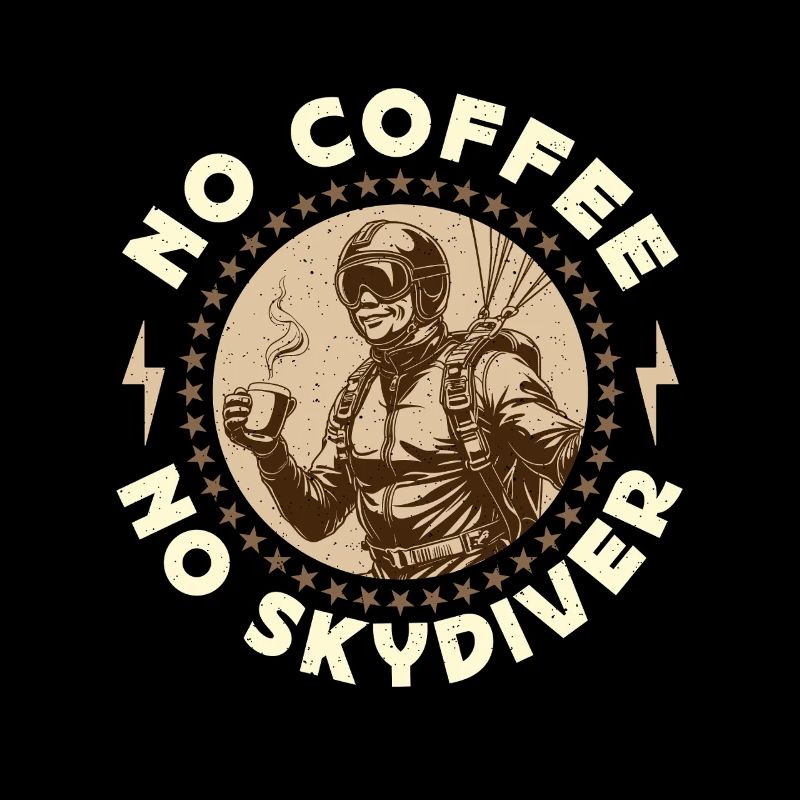 Skydiver No Coffee No Base Jumping Coffee Lover