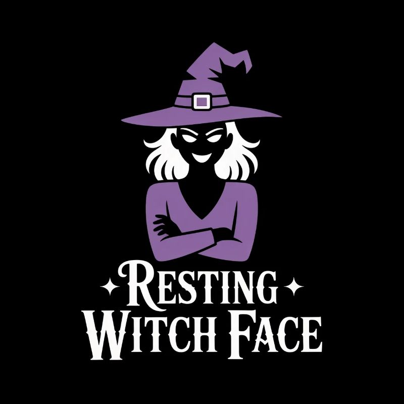 Resting Witch Face Halloween