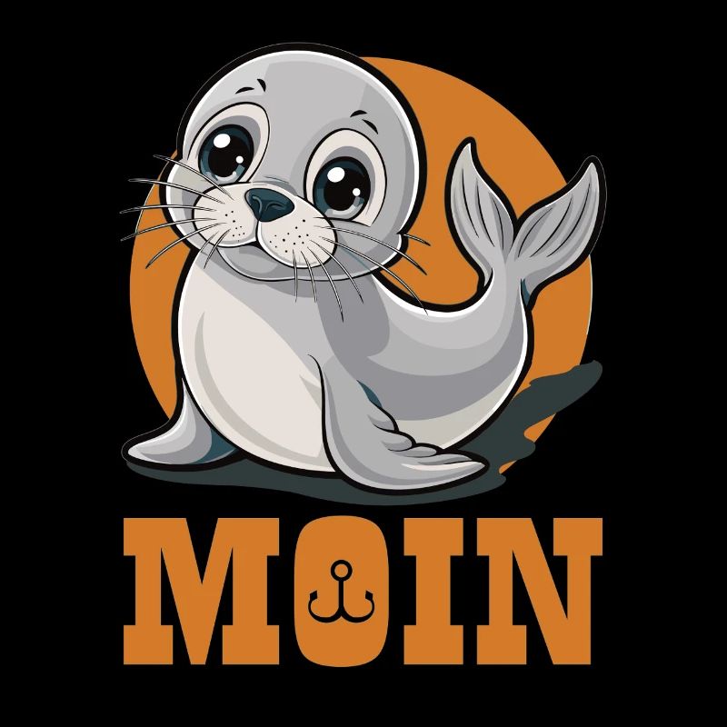 Junge Robbe mit „Moin“