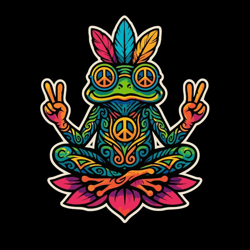Hippie Frog – Conception de la paix et de la méditation