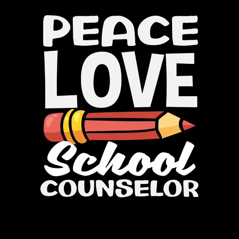 Peace Love School Counselor Artwork
