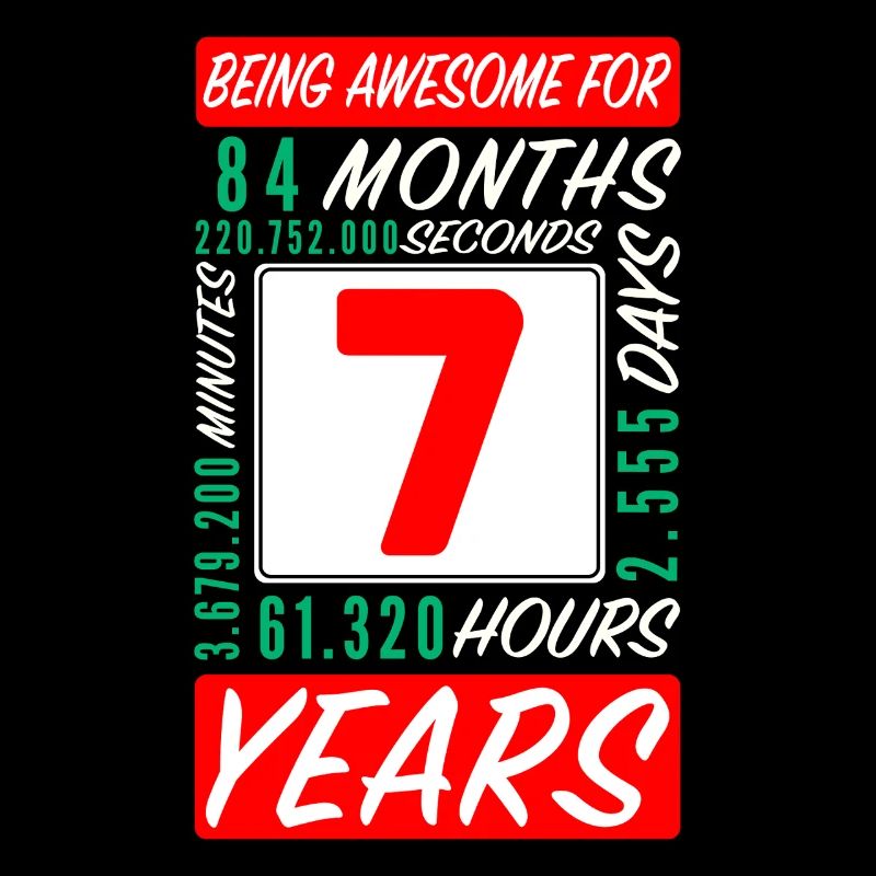 Enfants 7 Ans Anniversaire Mois Heures