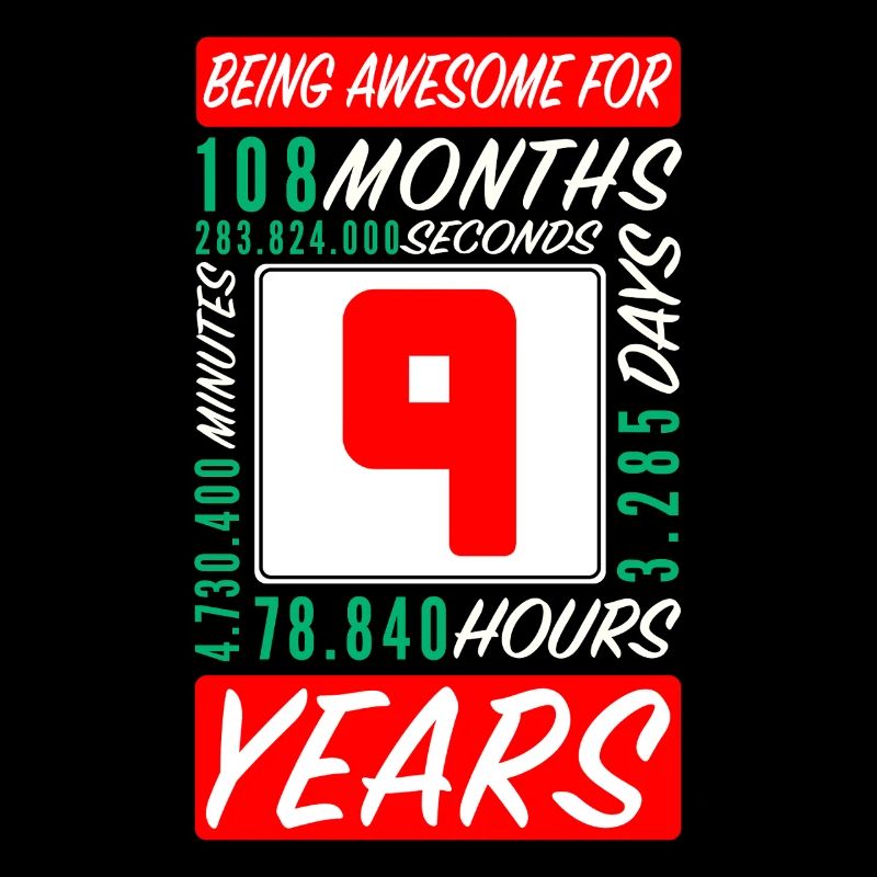 Enfants 9 Ans Anniversaire Mois Heures