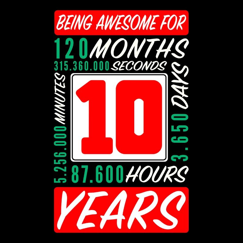 Enfants 10 Ans Anniversaire Mois Heures