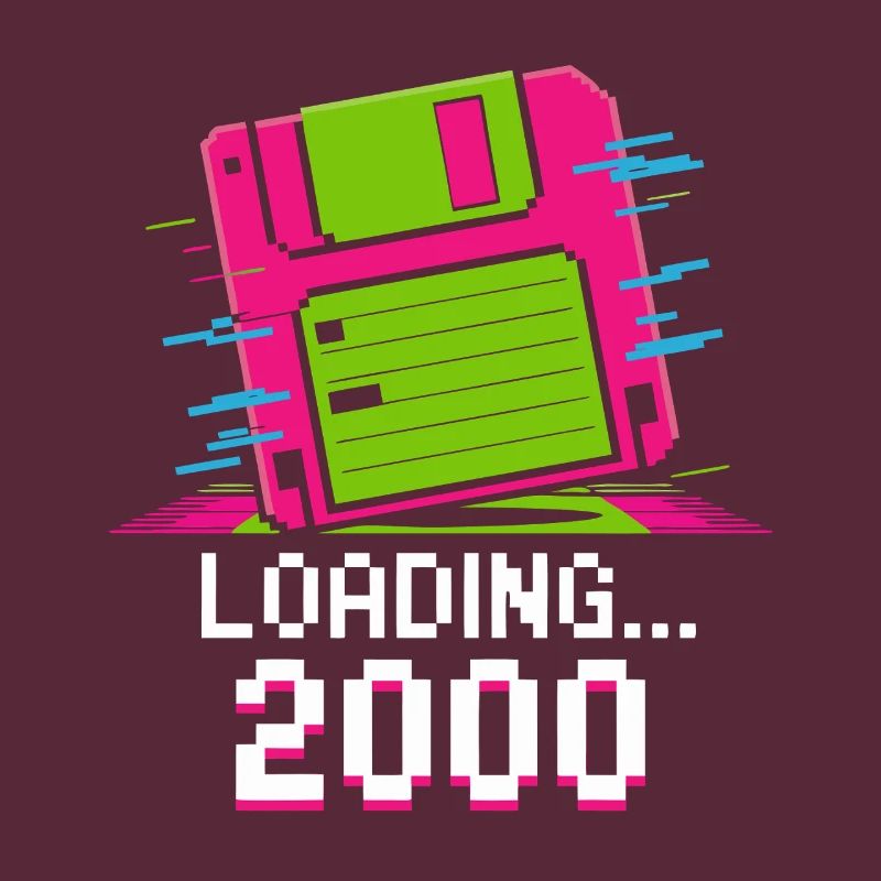 Loading 2000 Disketten-Design Retro Pixel Design