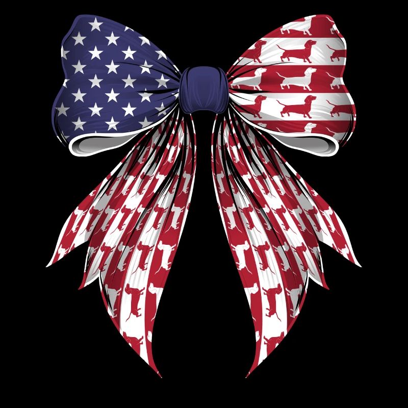 Coquette Arc Teckel Chien Drapeau US