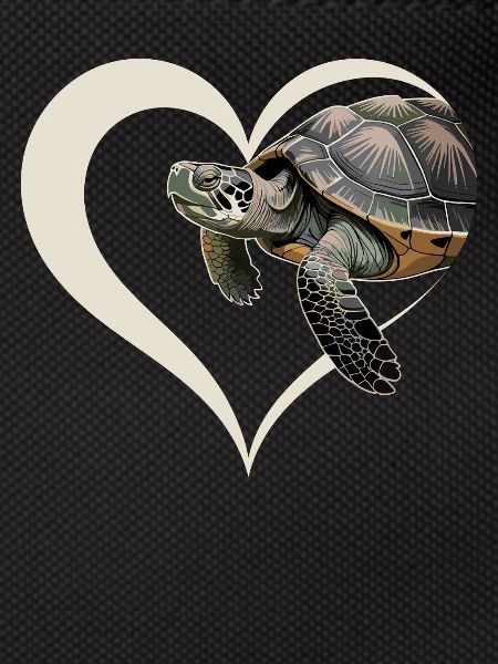 Turtle in heart motif